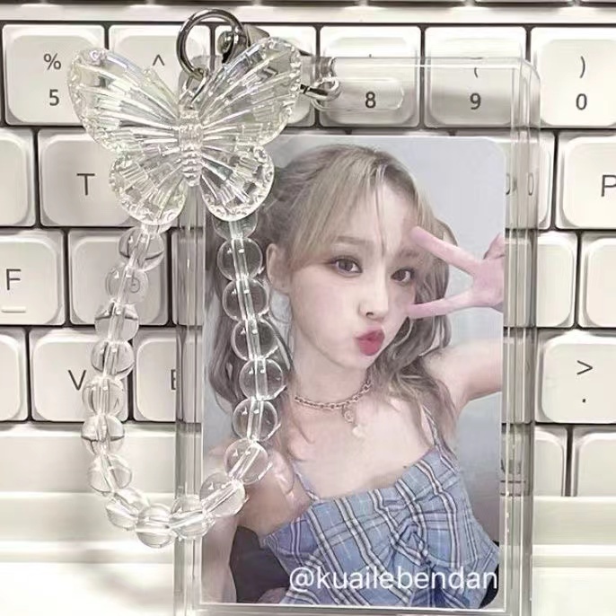 พวงกุญแจอะคริลิคใส พร้อมจี้คริสตัลน่ารัก สําหรับใส่โฟโต้การ์ด ไอดอล ของสะสม - รูปที่ 6