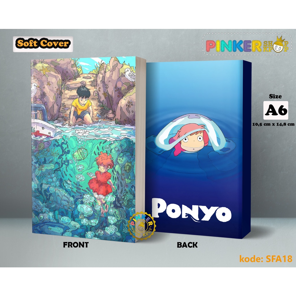 (SFA18) Pocket Note Anime Ghibli Ponyo Softcover