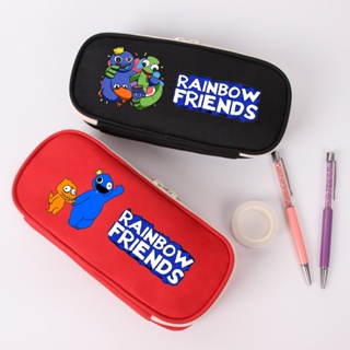 กระเป๋าดินสอ กระเป๋าสตางค์ กระเป๋าใส่เหรียญ ผ้าแคนวาส มีซิป ลาย Roblox Rainbow Friends ขนาด 20*8*3.5 ซม. สําหรับเด็กนักเรียนผู้ชาย ผู้หญิง