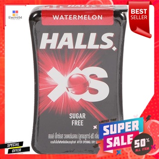 ฮอลล์ เอ็กซ์เอส ลูกอมชูการ์ฟรี กลิ่นแตงโม 15 กรัมHall XS Sugar Free Candy Watermelon Flavor 15 g.