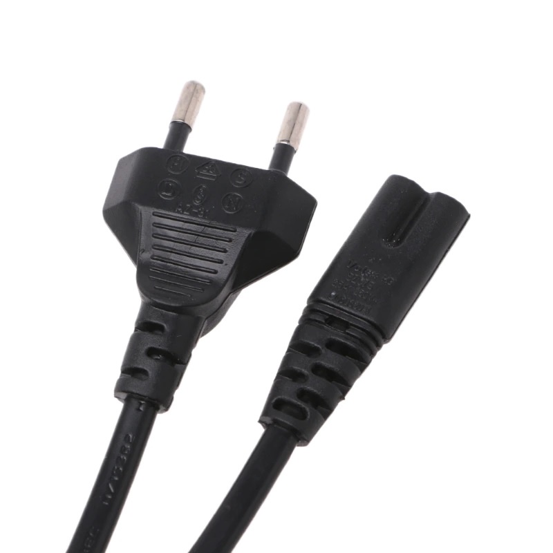สายไฟ AC Power แบบ 2Pin สีดำ ยาว 3m Euro Plug AC Cable 2Pin For Samsung LG Sony TV Samsung Monitor PS2