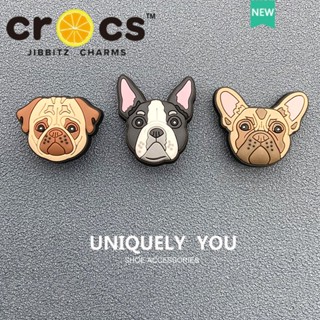 jibbitz crocs charms ตัวติดรองเท้า แท้  ชุดอุปกรณ์เสริม ลายดอกไม้น่ารัก สําหรับสัตว์เลี้ยง สุนัข 3 ชิ้น