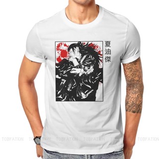 เสื้อยืดชาย Jujutsu Kaisen อะนิเมะ Suguru Geto Tshirt คุณภาพสูงผู้ชายกราฟิกคลาสสิก Goth ฤดูร้อนผู้ชายแขนสั้นผ้าฝ้ายฮาราจ