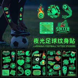 ใหม่ สติกเกอร์รอยสัก ลายฟุตบอล World Cup Qatar เรืองแสง กันน้ํา ติดทนนาน 2022