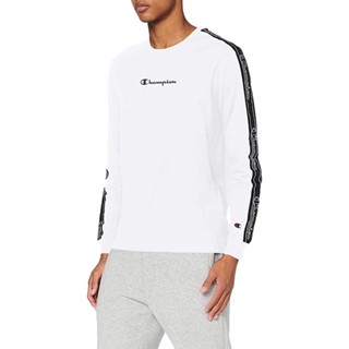 ⏸CHAMPION TAPE COTTON LONGSLEEVE เสื้อยืดคอกลมแขนยาวแบรนด์