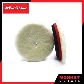 ใบขัดขนแกะขนยาว - Maxshine Wool Cutting Pad Torsional Rubber Backed