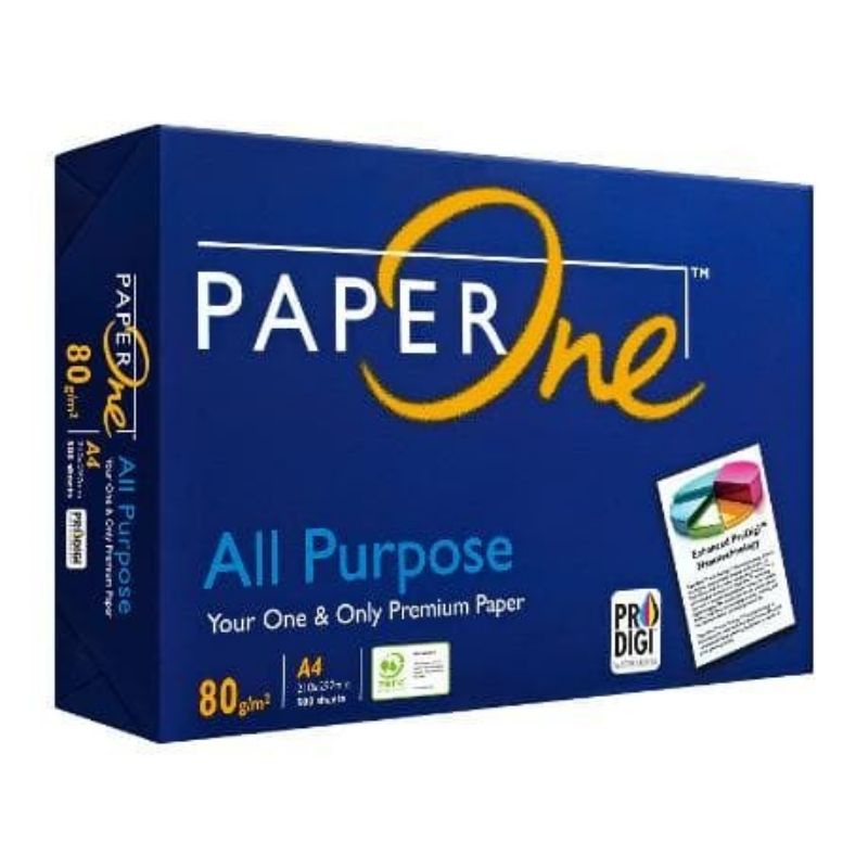 1 RIM HVS PAPER A4 / F4 PAPER ONE 80gram / PAPERONE PHOTOCOPY PAPER