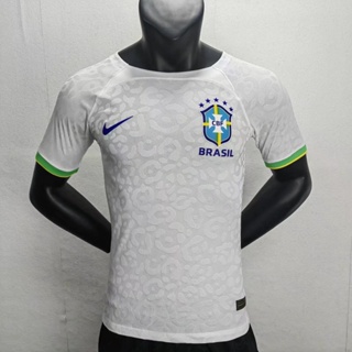 [Players Edition] ใหม่ เสื้อเชิ้ตแขนสั้น พิมพ์ลายฟุตบอล World Cup Brazil White Players Edition คุณภาพสูง 2223