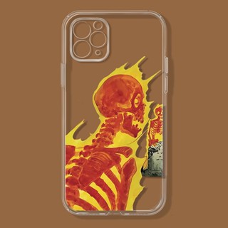 Flame Skull เคสไอโฟน iPhone 7 8 se2020 12 14 pro เคส 13 11 pro max 8plus phone case Xr Xs X max 8พลัส cover นิ่ม 7plus