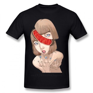 เสื้อยืดผ้าฝ้าย เสื้อยืดคอกลม พิมพ์ลาย Shintaro Kago Fraction Manga Junji Ito คุณภาพดี สําหรับผู้ชาย ส่งฟรี Camiseta