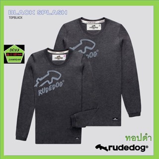 Rudedog เสื้อแขนยาว ชาย หญิง รุ่น Black splash สีทอปดำ