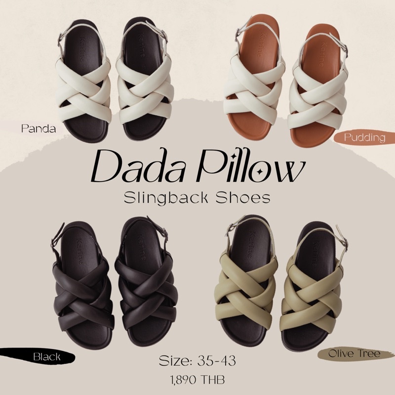 KARINE รองเท้าน้อนนวมรุ่น  Dada Pillow Slingback Shoes รัดส้น 🛒 ✨ (Lotใหม่ มากลางเดือน พ.ย.)