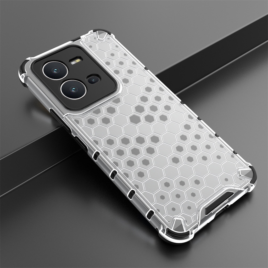 เคส Vivo Y16 Y35 Y22S V25 5G เคสพลาสติกแข็ง ใส เคสรังผึ้ง ซิลิโคนใส บอร์ดเกอร์ ป้องกันการกระแทก