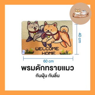 แผ่นดักทราย แผ่นใหญ่  แผ่นดักทรายแมว พรมดักทรายสัตว์เลี้ยง ขนาด 60x40 cm