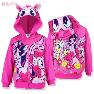 My Little Pony เสื้อแจ็คเก็ต เสื้อหนาวเด็กผู้หญิง 3-10 ปี Jacket ลายการ์ตูนโพนี่ My little pony เสื้อกันหนาว สีชมพู