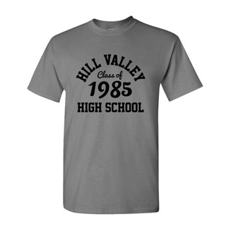 Sanc6 {พร้อมส่ง เสื้อยืดแขนสั้นลําลอง ผ้าฝ้าย 100% พิมพ์ลาย Hill Valley High School Bttf พลัสไซซ์ ของขวัญวันเกิด สําหรับ