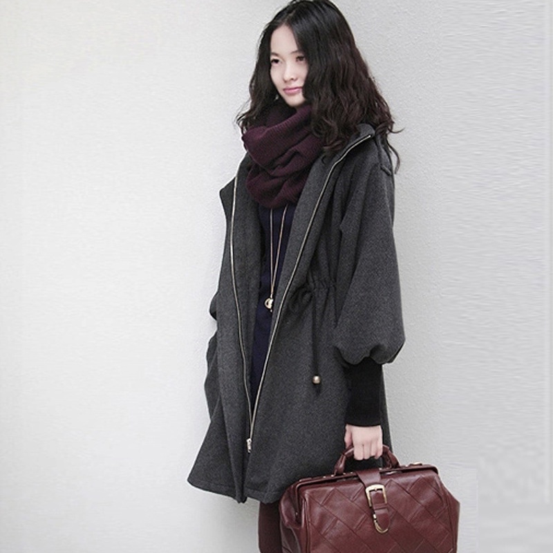 428 พร้อมส่ง ส่งไว ทันใจ ร้านคนไทยค่ะ Coat wool โค้ทผ้าวูล เสื้อโค้ท โค้ทวูล โค้ทมีฮู้ด โค้ทยาว โค้ทผู้หญิง กันหนาว