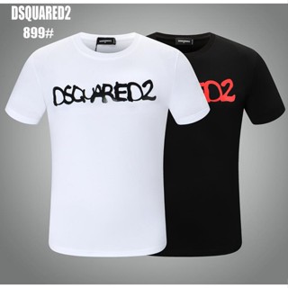 เสื้อยืดวินเทจ ฮาราจูกุผู้ชาย Dsquared2 2022 ฤดูร้อนแฟชั่นเสื้อยืดแขนสั้นท็อปส์ซูสตรีทแวร์