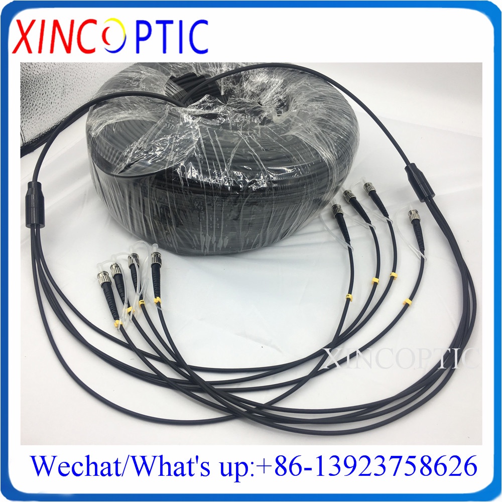 20M,4Core/4F OM1,62.5/125,LSZH/TPU Jacket,LC/UPC-ST/SC/FC 4.0mm 4C Multimode Fiber Optic Patch Cord/