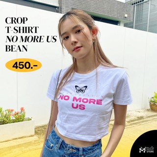 เสื้อCrop T-Shirt No more us Bean Napasorn -White