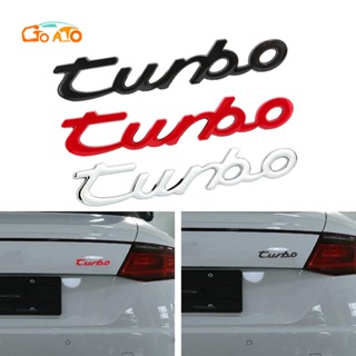 GTIOATO โลโก้ 3D TURBO ตรสัญลักษณ์ โลโก้ติดรถยนต์ สติ๊กเกอร์โลโก้รถ สติ๊กเกอร์โลหะ โลโก้รถ Logo โลโก้ โลโก้ติดรถยนต์สําหรับ อุปกรณ์แต่งรถยนต์ ตกแต่งรถยนต์