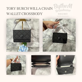 TORY BURCH WILLA CHAIN WALLET CROSSBODY สี matte black ดำด้าน