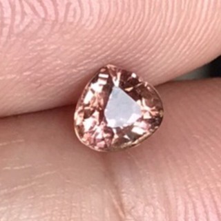 0.63ct 5.5x5mm พลอยทัวร์มารีน ทรงหยดน้ำPear Natural Unheated Pinkish Orange Tourmaline, Africa