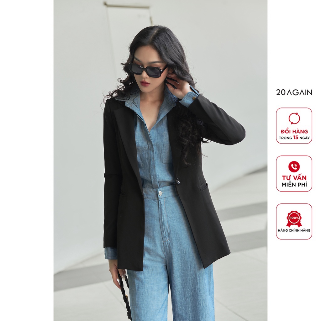 20Again เบลเซอร์คอปกคอปก ดีไซน์ไม่ซ้ําใครและมีสไตล์ VDA2187