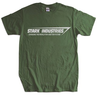 เสื้อยืดผ้าฝ้าย ใหม่ เสื้อยืด ผ้าฝ้าย พิมพ์ลาย Stark Industries แฟชั่นฤดูร้อน สําหรับผู้ชาย (S-3XL)