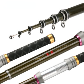 1.3-2.4 MRockFishing rod คันเบ็ดตกปลาทะเล น้ําหนักเบา ยืดหดได้