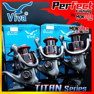 รอกตกปลา รอกสปินนิ่ง วีว่า VIVA TITAN TT Series (New GREY RED)