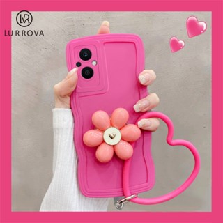 เคส OPPO Reno 8Z 5G Reno 7Z 5G Reno 6Z 5G Reno 8 5G Reno 6 5G 6 Pro 5G 7 Pro 5G Reno 5 2F เคสโทรศัพท์ซิลิโคนลายดอกกุหลาบสีแดงพร้อมสร้อยข้อมือหัวใจ