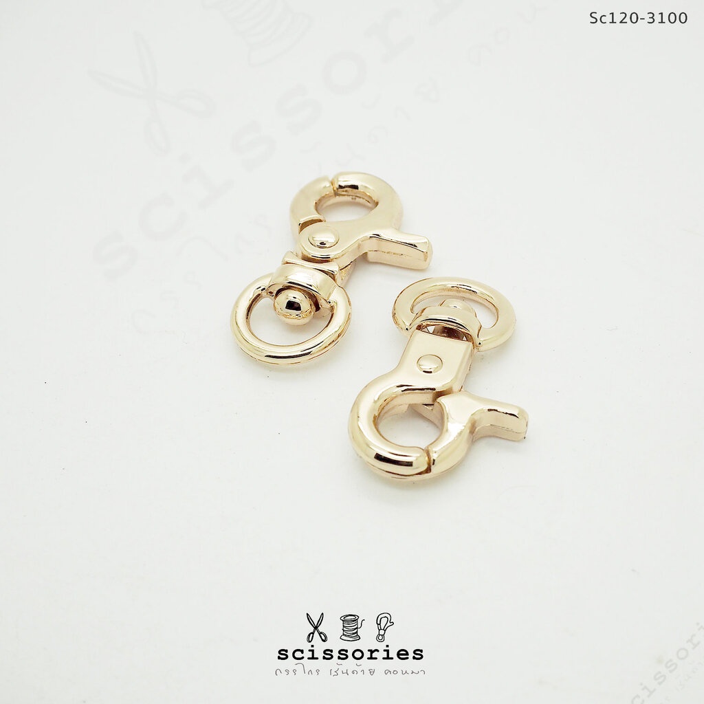 คอหมาเกี่ยว 1 cm สีทอง/2 ตัว