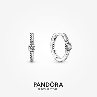 Pandora ต่างหูห่วง ของขวัญคริสต์มาส พรีเมี่ยม e1027