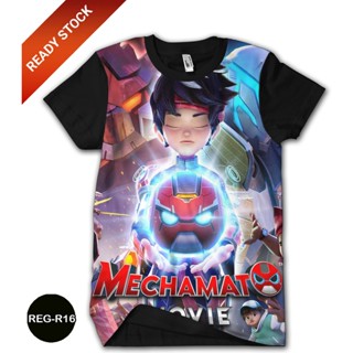 เสื้อยืด พิมพ์ลายการ์ตูน Mechamato Armored Hero 3 มิติ สําหรับเด็ก REG-R16