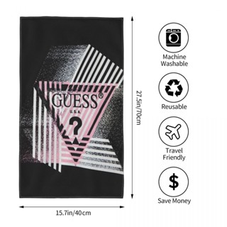 Guess ผ้าขนหนู ทรงสี่เหลี่ยม ดูดซับน้ํา 70x40 ซม. สําหรับเล่นกีฬา โยคะ วิ่ง ฟิตเนส กลางแจ้ง