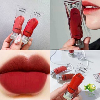 YOYO ลิปสติกเนื้อแมทกำมะหยี่ ติดทนนาน ลิปกลอส เบา ดีไซน์สวย Lip stain