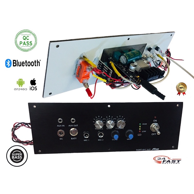 แผ่นเพลท ZK 502MT เพลทพร้อมอุปกรณ์ แอมป์จิ๋ว แอมป์บลูทูธ แอมป์+บอร์ดคาราโอเกะ((พร้อมส่ง เสียงดี))