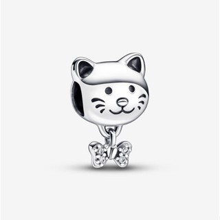 [พร้อมส่ง สินค้าแท้ 💯] Pandora Pet Cat &amp; Bow Charm