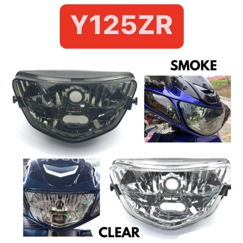YAMAHA 125ZR 125Z Y125Z Y125ZR Y125 125ZR Y125 ZR HEAD LAMP HEAD LIGHT LAMPU DEPAN ASSY [ TINTED / S