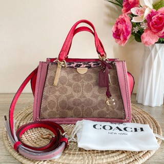 พร้อมส่ง 1 ใบ ❤️งาน shopCOACH DREAMER 21 IN SIGNATURE CANVAS WITH SNAKESKIN DETAIL