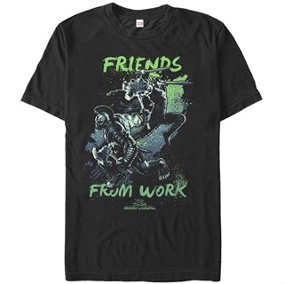 เสื้อผ้าผชLsmtx1 เสื้อยืด ผ้าฝ้าย พิมพ์ลาย Thor: Ragnarok Work Friends โอเวอร์ไซซ์ สําหรับผู้ชายS-5XL