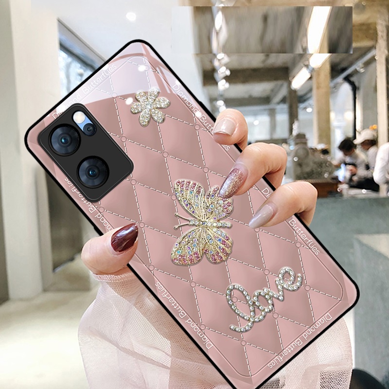 Dmy เคสกระจกนิรภัย สําหรับ OPPO Reno 7 7z 8T 8z 8 6 6z 5 pro 4 3 2F Z F11 F9 pro A5S A5 A9 A3S A7 A1