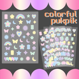 colorful pukpik sticker | สติกเกอร์ตกแต่ง