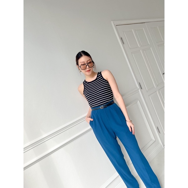 Abby Trousers (ลด30%เก็บคูปองหน้าแอป) กางเกงขายาวซิปหลัง XS-3XL งานตัด THESUNCO