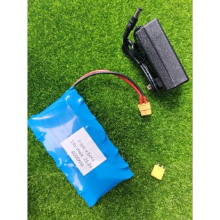 แบตเตอร์รี่ครบชุเ 24v-25.2v li ion 6s ความจุ 4000ma เต็มพร้อมวงจรbms แบตลำโพงบลูทูชdiy