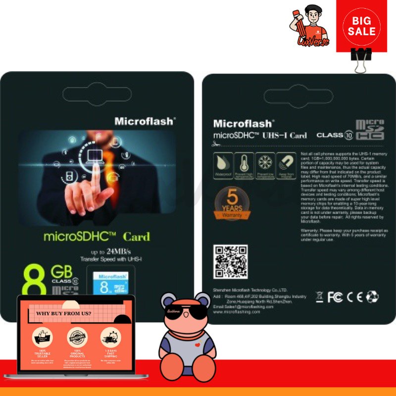 การ์ดหน่วยความจํา Microflash การ์ด SD การ์ด Micro SD 70MB/s 16GB