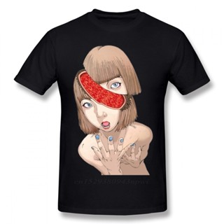 เสื้อคนอ้วน Erkek Shintaro Kago fraksiyon T-Shirt kaliteli Manga Junji Ito T gömlek yuvarlak boyun ücretsiz kargo Camise