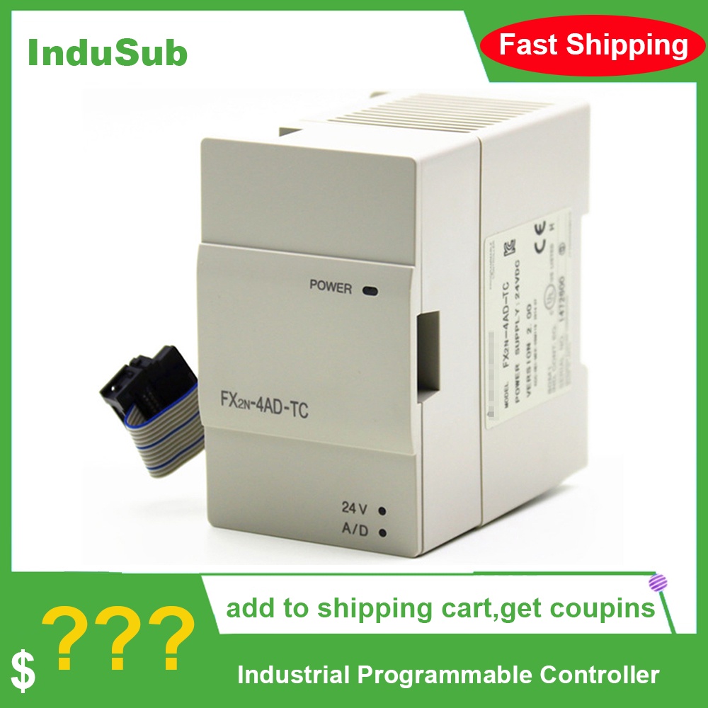 ใหม่ FX2N-4AD-TC FX2N-4AD-PT PLC โปรแกรม Logic Controller plc Analog to โมดูลดิจิตอล