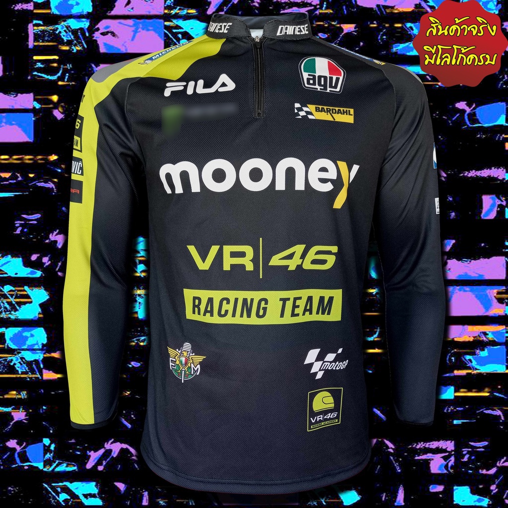 เสื้อแขนยาว MotoGP Mooney VR46 Racing เสื้อโมโตจีพี มูนนี่ วีอาร์46 เรซซิ่ง #MG0068 รุ่น มาร์โก้ เบเซชชิ#72 ไซส์ S-5XL